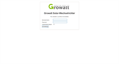 Desktop Screenshot of growatt.de
